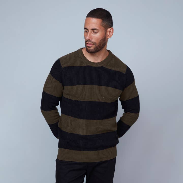 MENS L/S CREWNECK SWEATER-76MS337S for wholesale by HEDGE