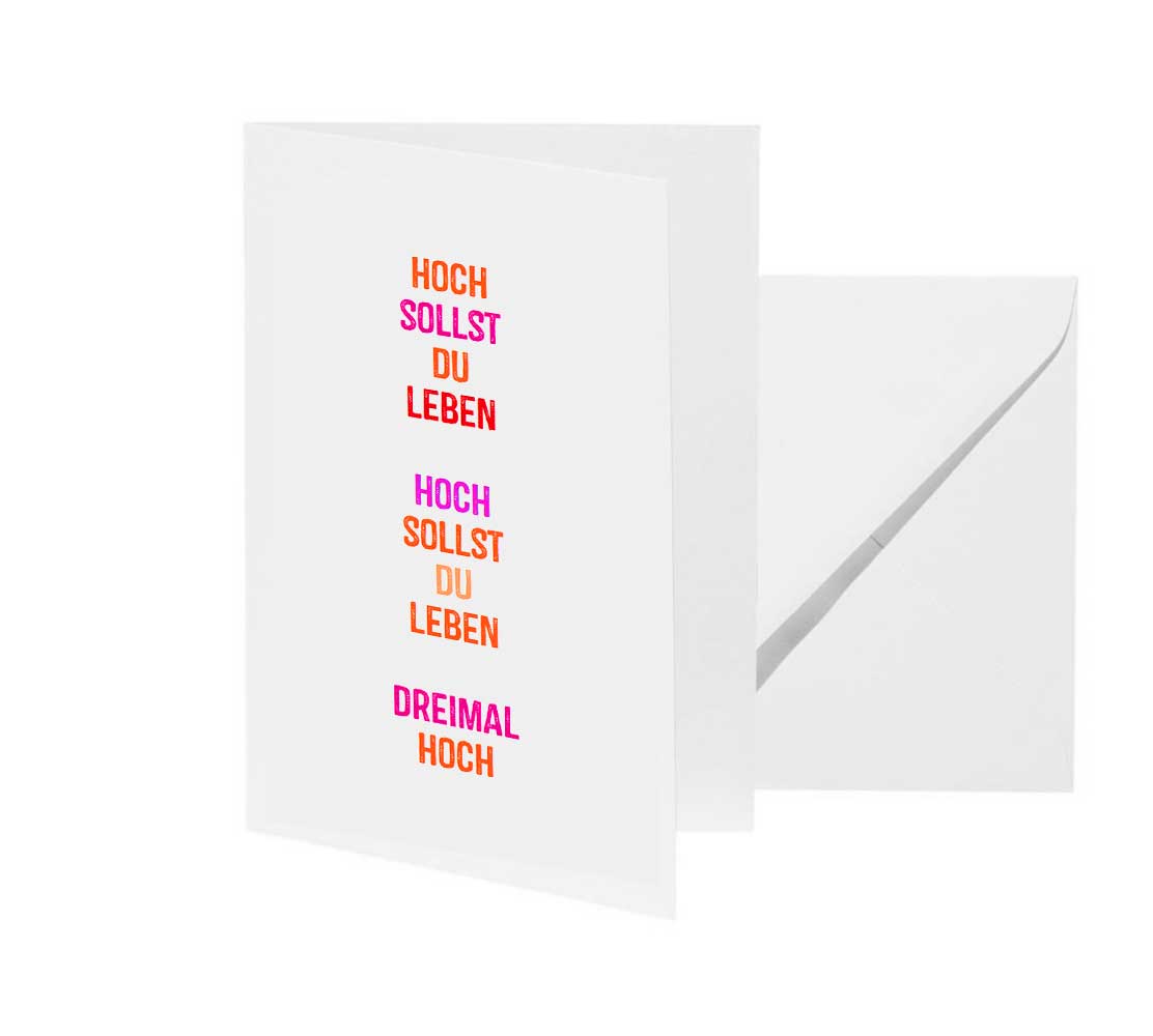 Fritzante - Venta al por mayor Tarjetas de Navidad - Tarjeta de felicitación, Hoch shalt du leben0