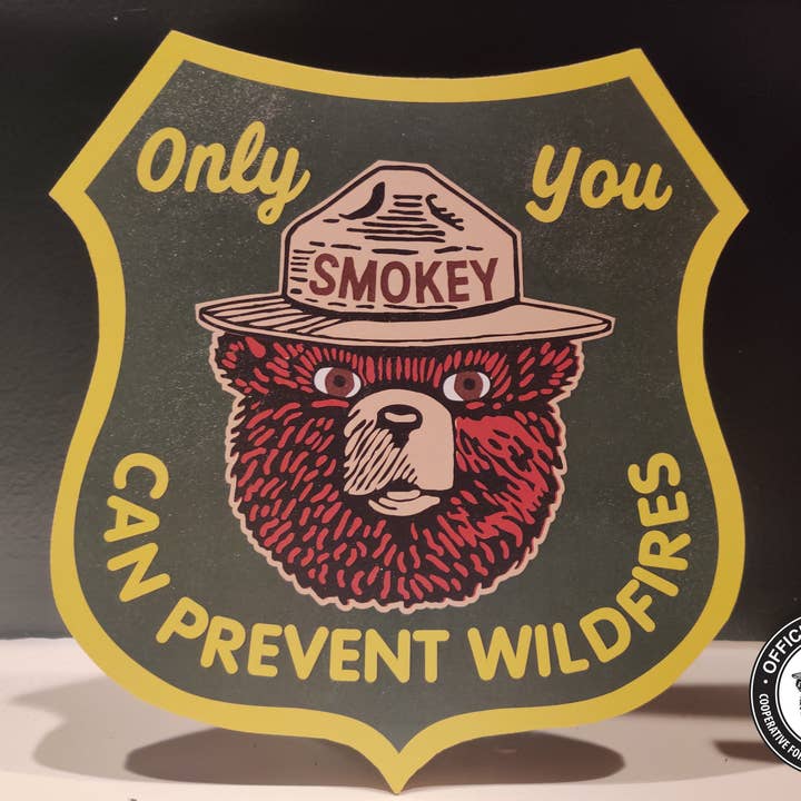 Pacchetto di cartelli per la prevenzione degli incendi boschivi Smokey Bear per la vendita all'ingrosso da parte di The Sawmill Shop