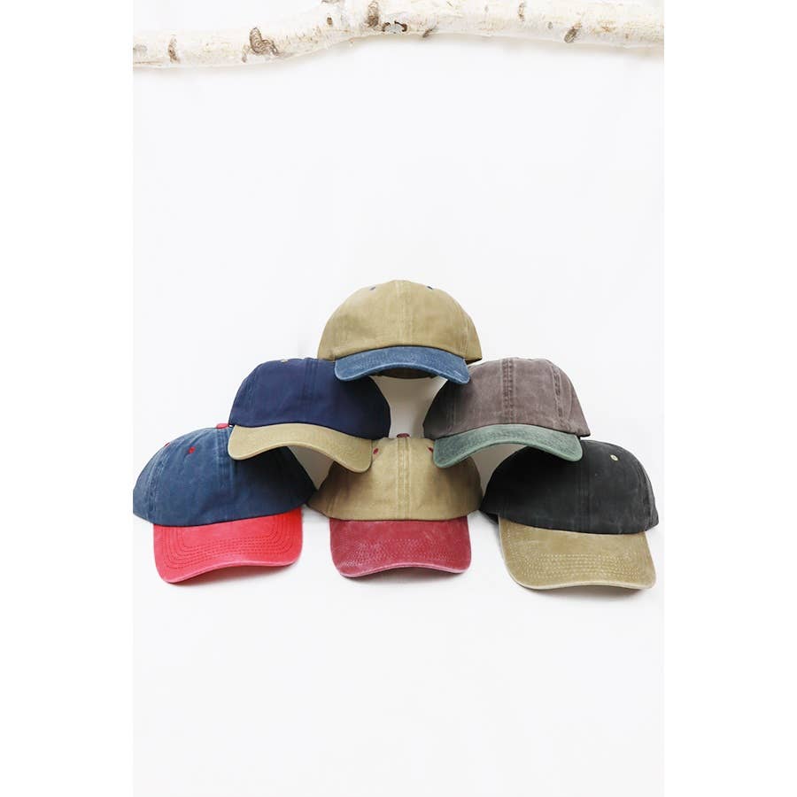 Love and Repeat - Wholesale Baseball Cap - Unisex - Two Tone Washed Baseball Cap4