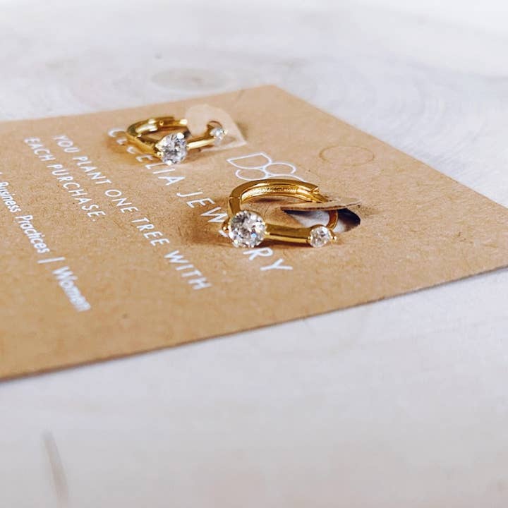 Cecelia Designs Jewelry - Wholesale Huggie Earrings - Gold Plated Lightweight Huggie Earrings 4