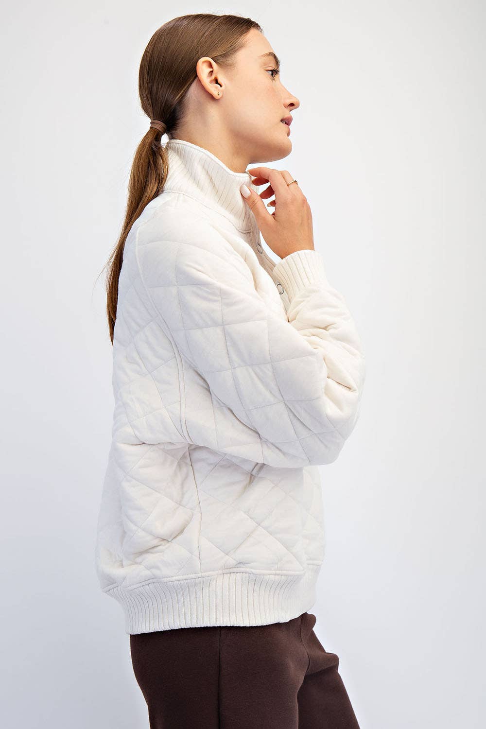 Rae Mode - Wholesale Lounge Top - Women's - QUILTED SNAP PULLOVER9