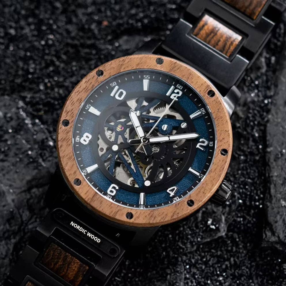 Nordic Wood - Wholesale Wrist Watch - Men's - Lave Noire4