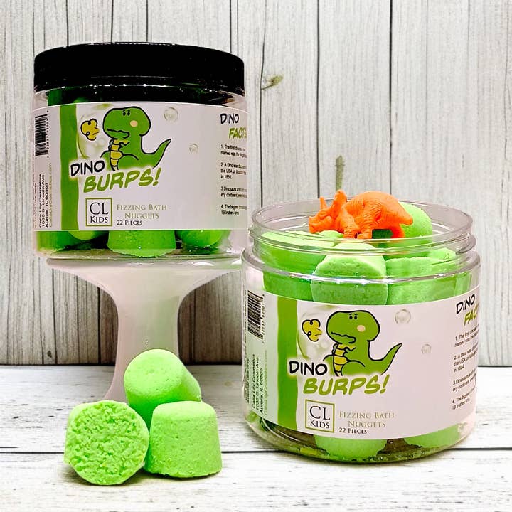 Dino Burps Bath Nuggets for wholesale by Calla Lily Cosmetics