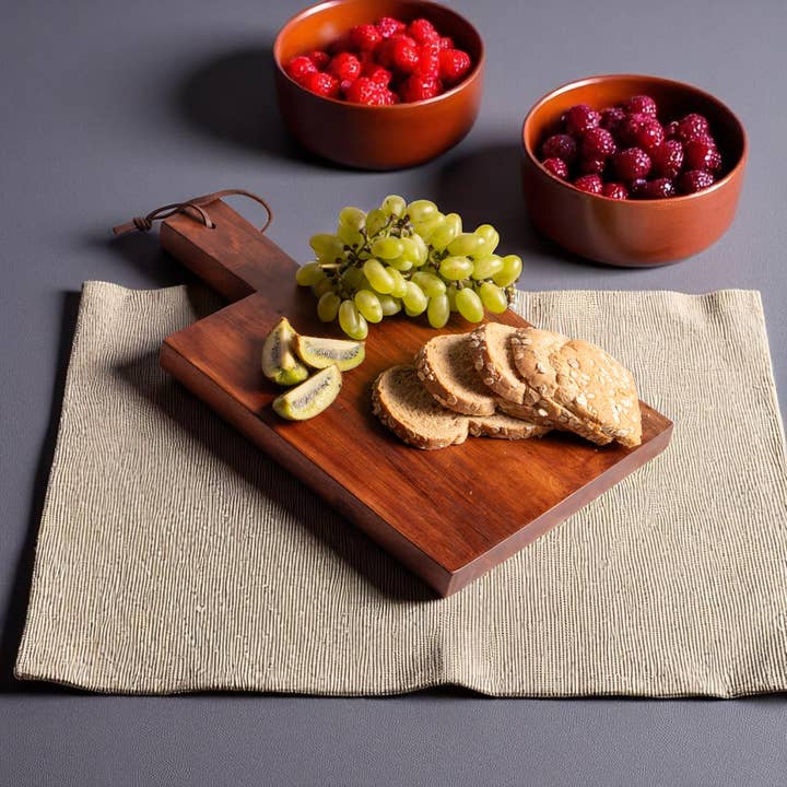 Valor Home Goods - Wholesale Cutting board - Handcrafted Acacia Wood Cutting Board with Handle5