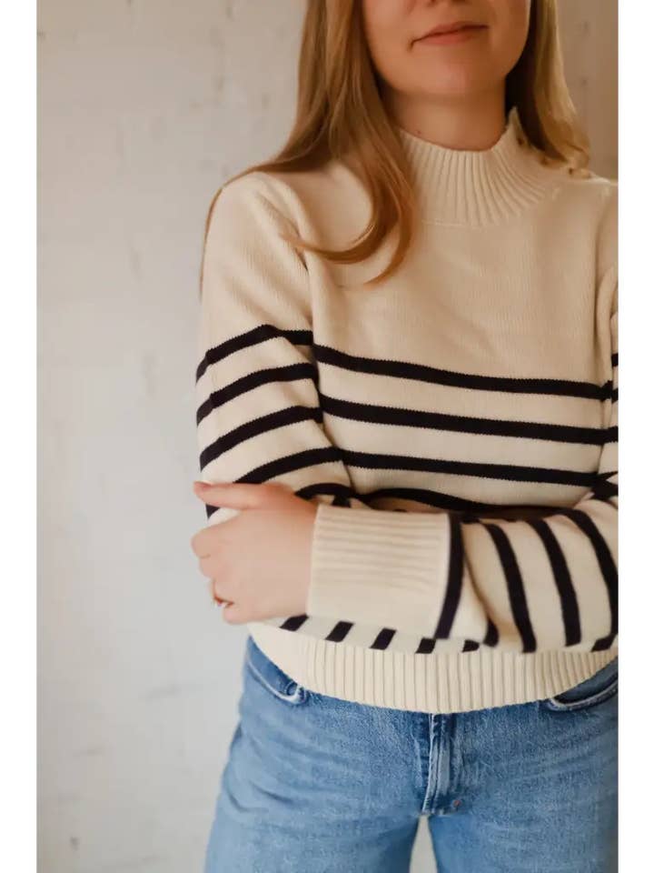 Ava Pullover mit Stehkragen für den Großhandel von Polished Prints