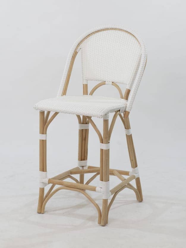 Tabourets de comptoir de 26″ de hauteur White Paris Bistro pour la vente par Aspen Brands