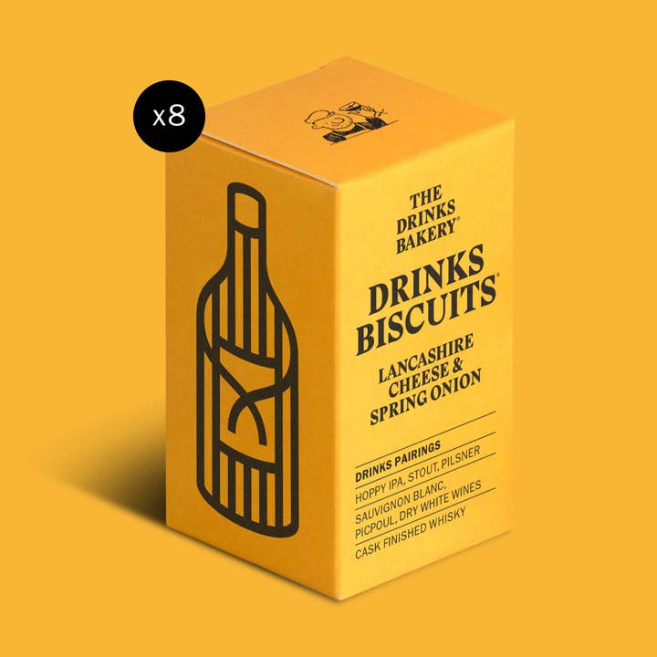 Drinks Biscuits - Lancashire Cheese & Spring Onion 36g for wholesale by The Drinks Bakery
