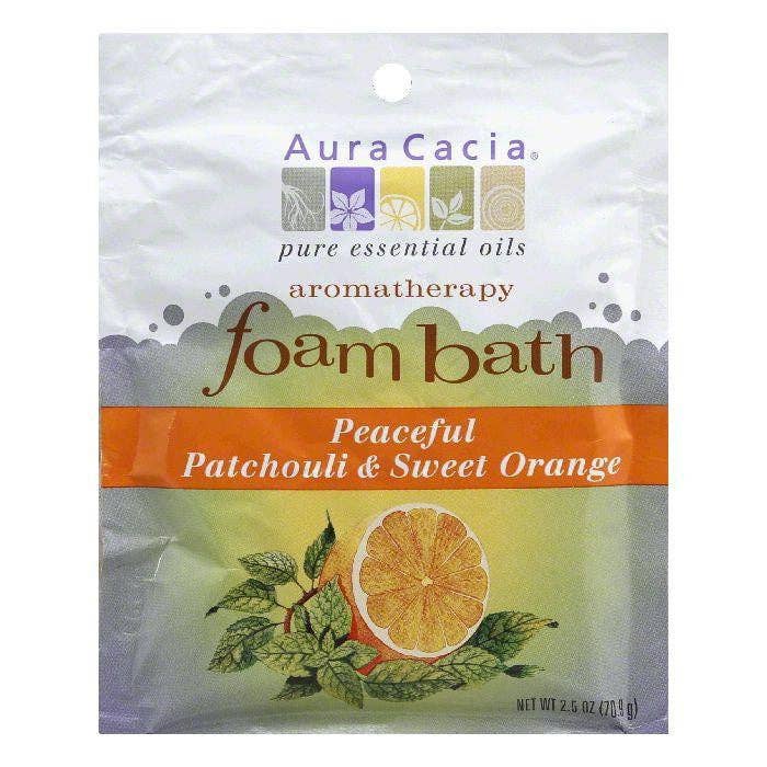 Aura Cacia Patchouli/Sweet Orange Foam Bath, 2.5 Oz for wholesale by KeHE Distributors, LLC