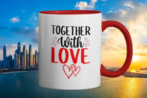 SubliMasterUK – wholesale Coffee mug – Together Valentine's Day Red Mug Design/Mug sublimation dishwasher safe1