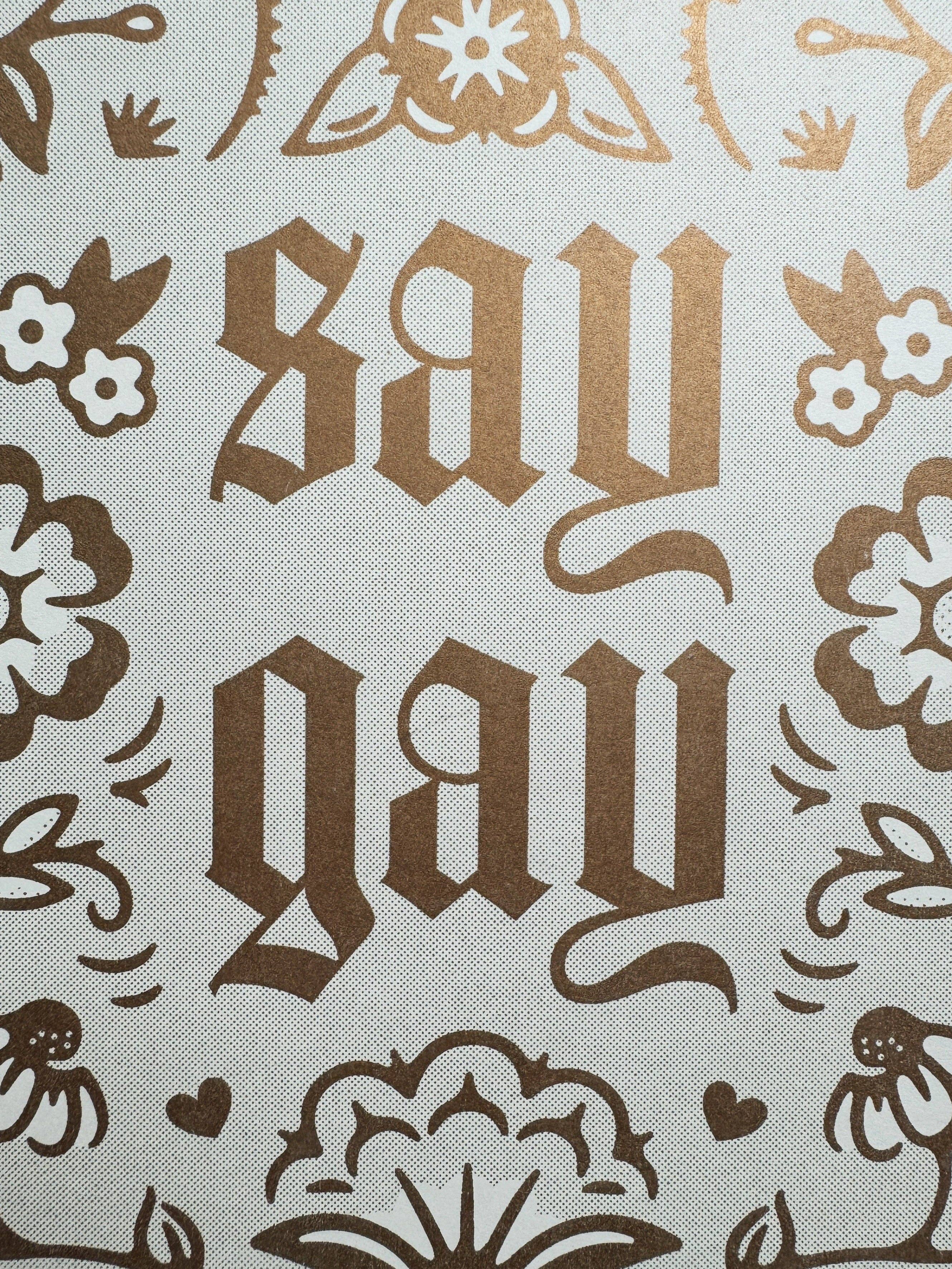 Houndstooth Design + Supply Co - Wholesale Art Print - Say Gay Risograph Print - Gold (Limited Edition)3