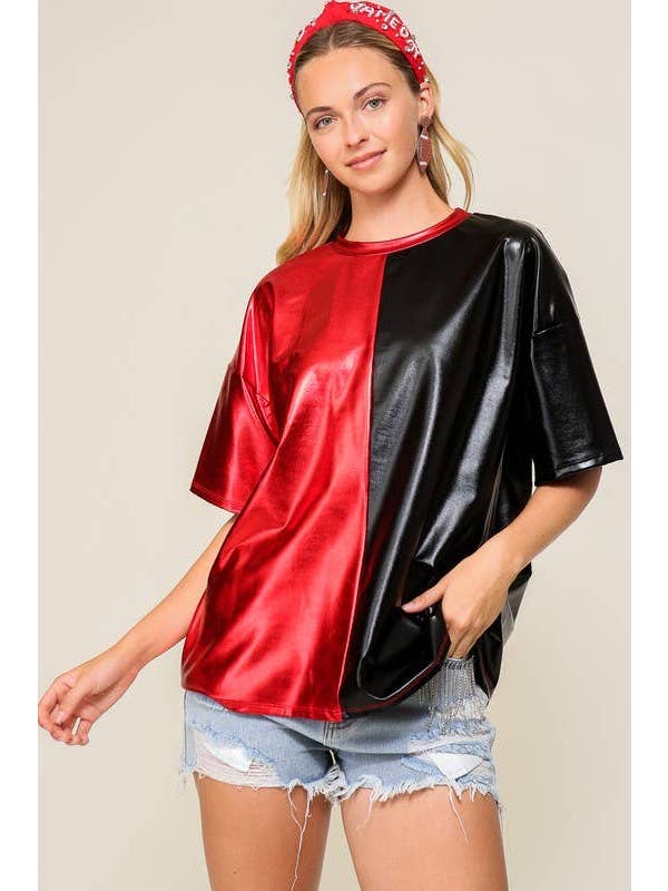 Vanilla Monkey - Wholesale Tunic - Women's - Game Day Metallic Oversized Multi Color Top5