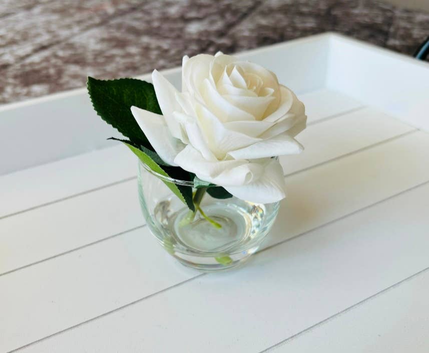 Simply Elegant By Tara - Wholesale Artificial Flowers - Rose Arrangement | Real Touch Rose Faux Water| Centerpiece1