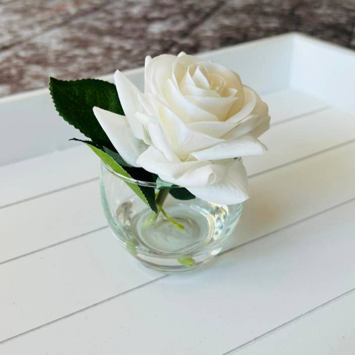 Simply Elegant By Tara - Wholesale Artificial Flowers - Rose Arrangement | Real Touch Rose Faux Water| Centerpiece1