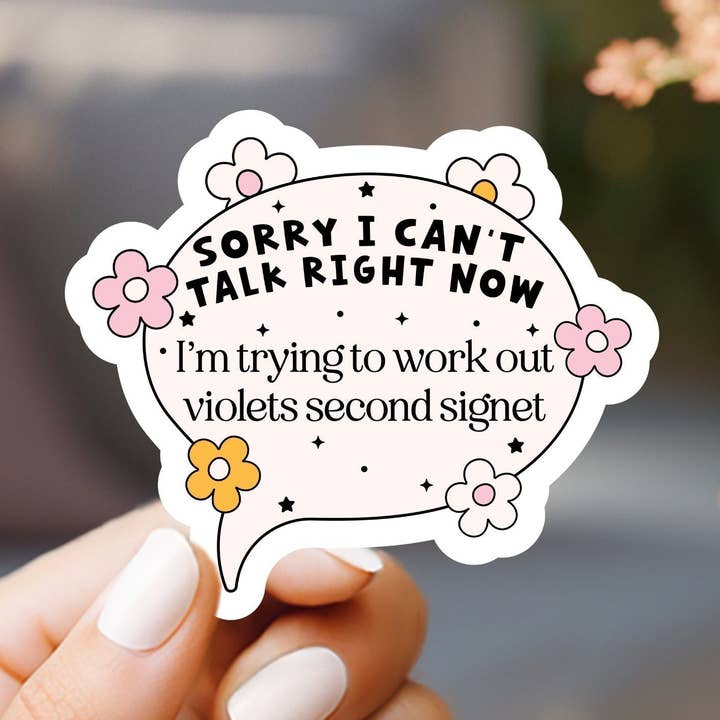 Sorry, I Can't Right Now Sticker for wholesale by Market by Mari