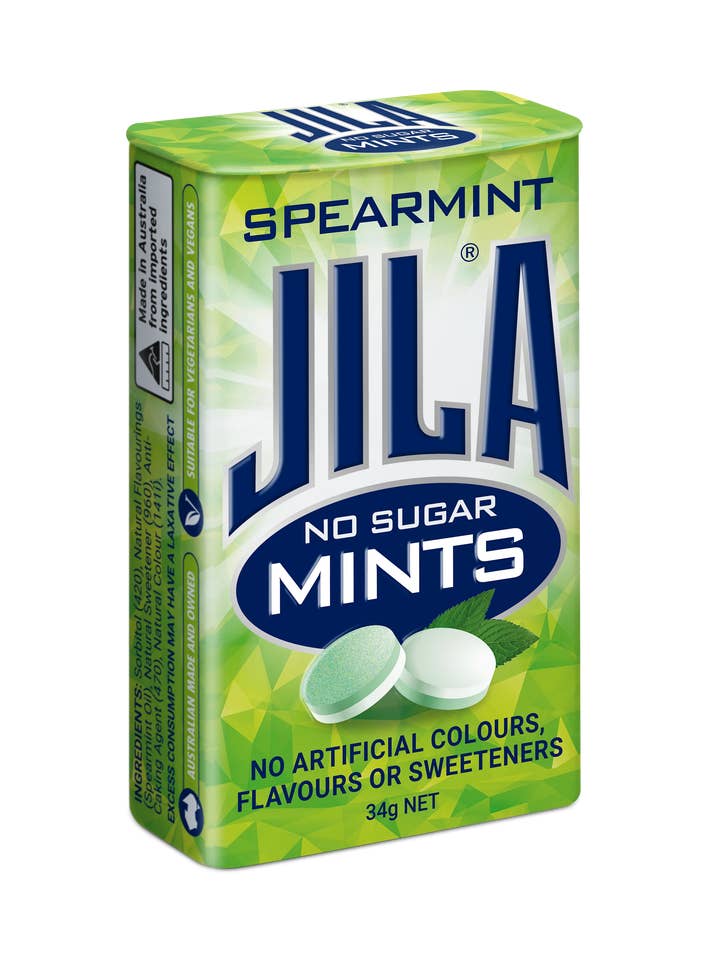 JILA® No Sugar Mints Spearmint - 12 Pack for wholesale by Ferndale