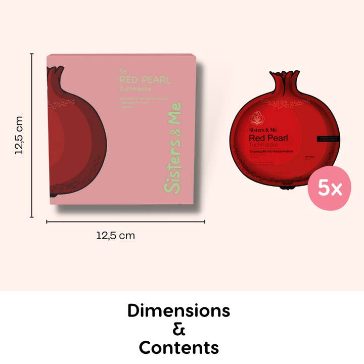 Sisters & Me GmbH – wholesale Skincare face mask – 5X POMEGRANATE SHEET MASK9