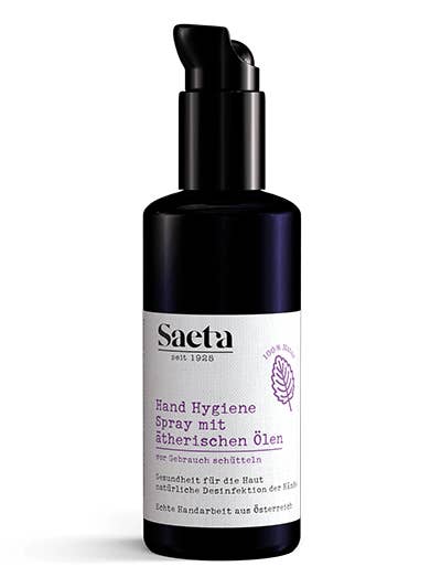 Spray per l'igiene delle mani con oli essenziali 100 ml per la vendita all'ingrosso da parte di Saeta