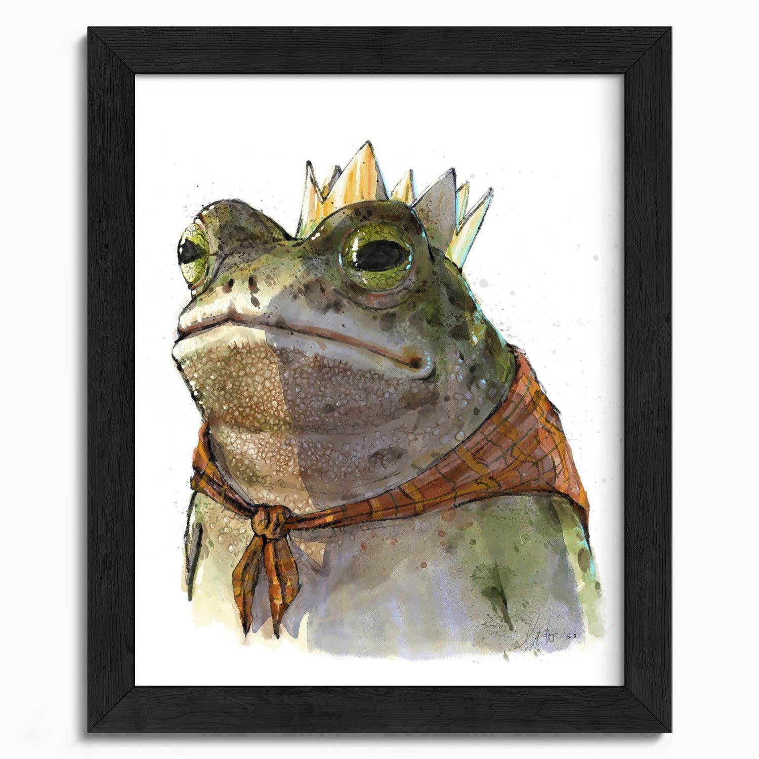 The Ugly Cat Studio - Wholesale Art Print - Toad King Watercolour Fine Art Print11