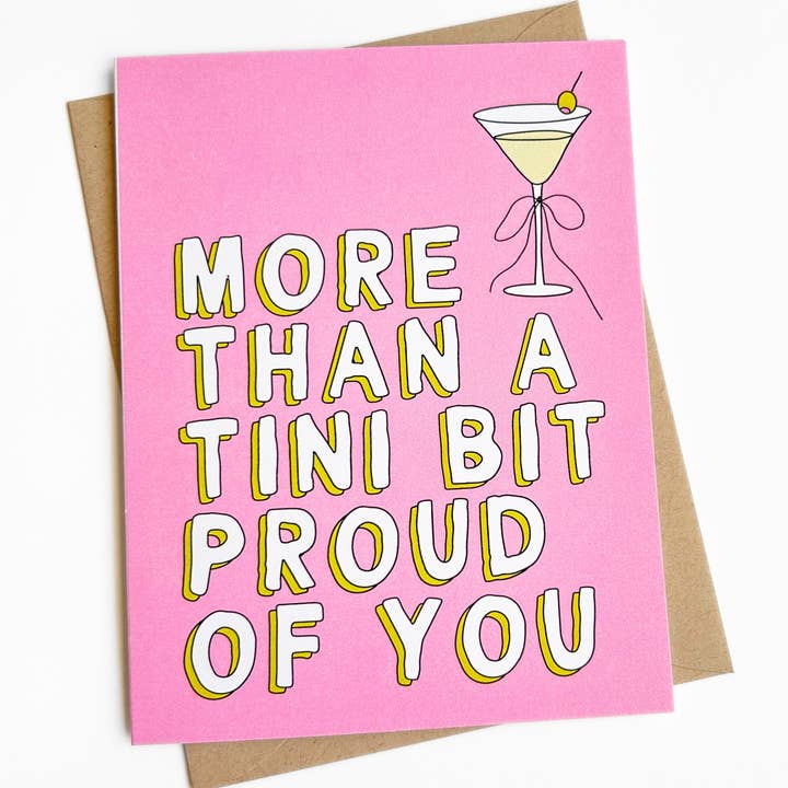 Five Dot Post - Wholesale Congratulations Card - A Tini Bit Proud – Cute Congratulations Card for Her
