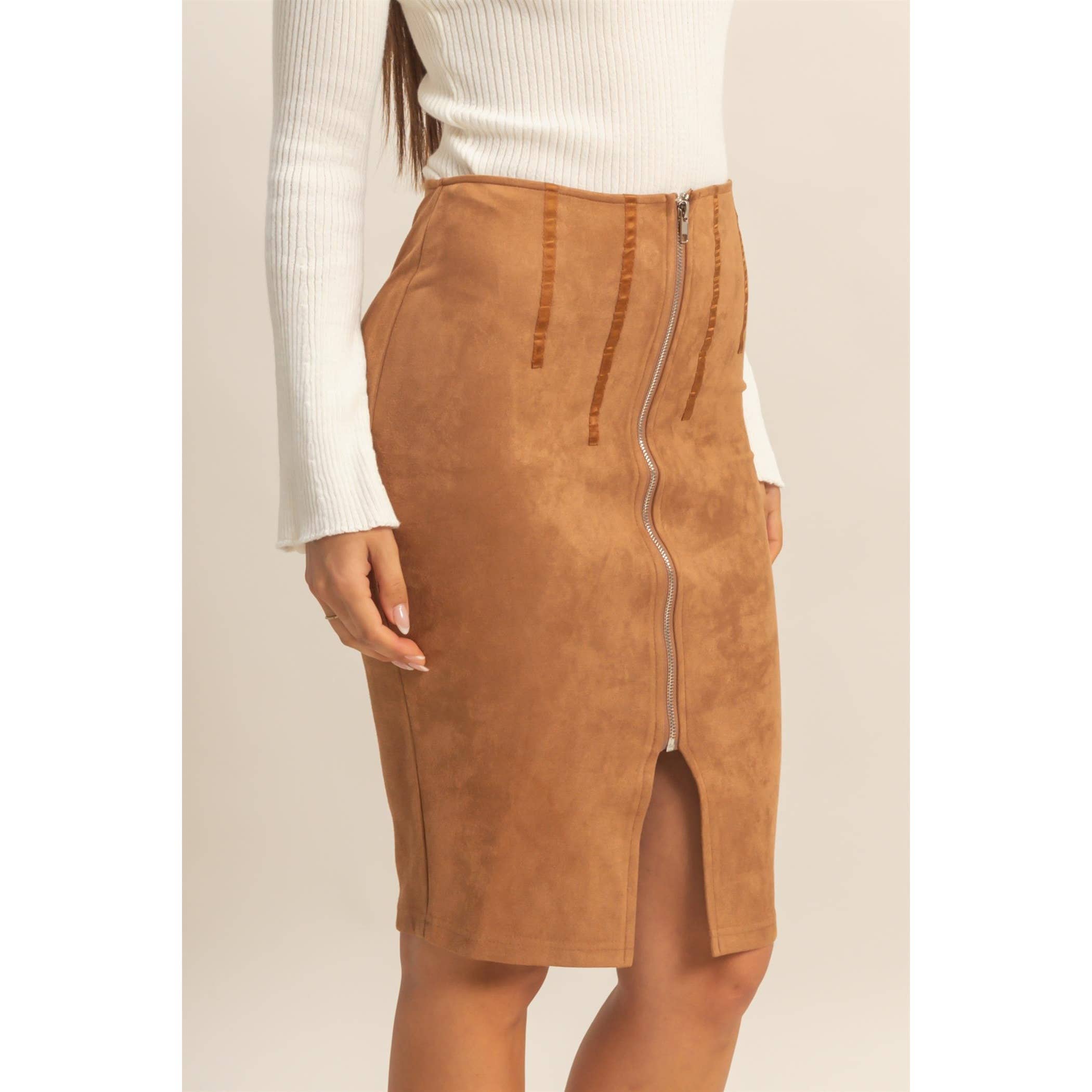 HYFVE - Vente Jupe – femme - Jupe crayon à fermeture éclair devant6