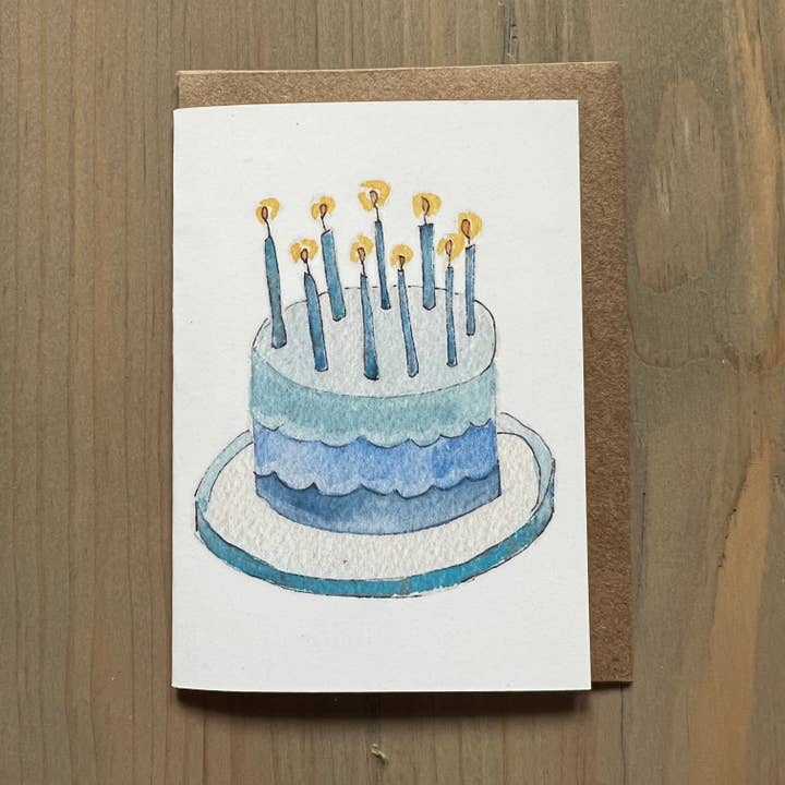 Zucchini Fish - Wholesale Birthday Card - Wave Birthday Cake Enclosure Card4