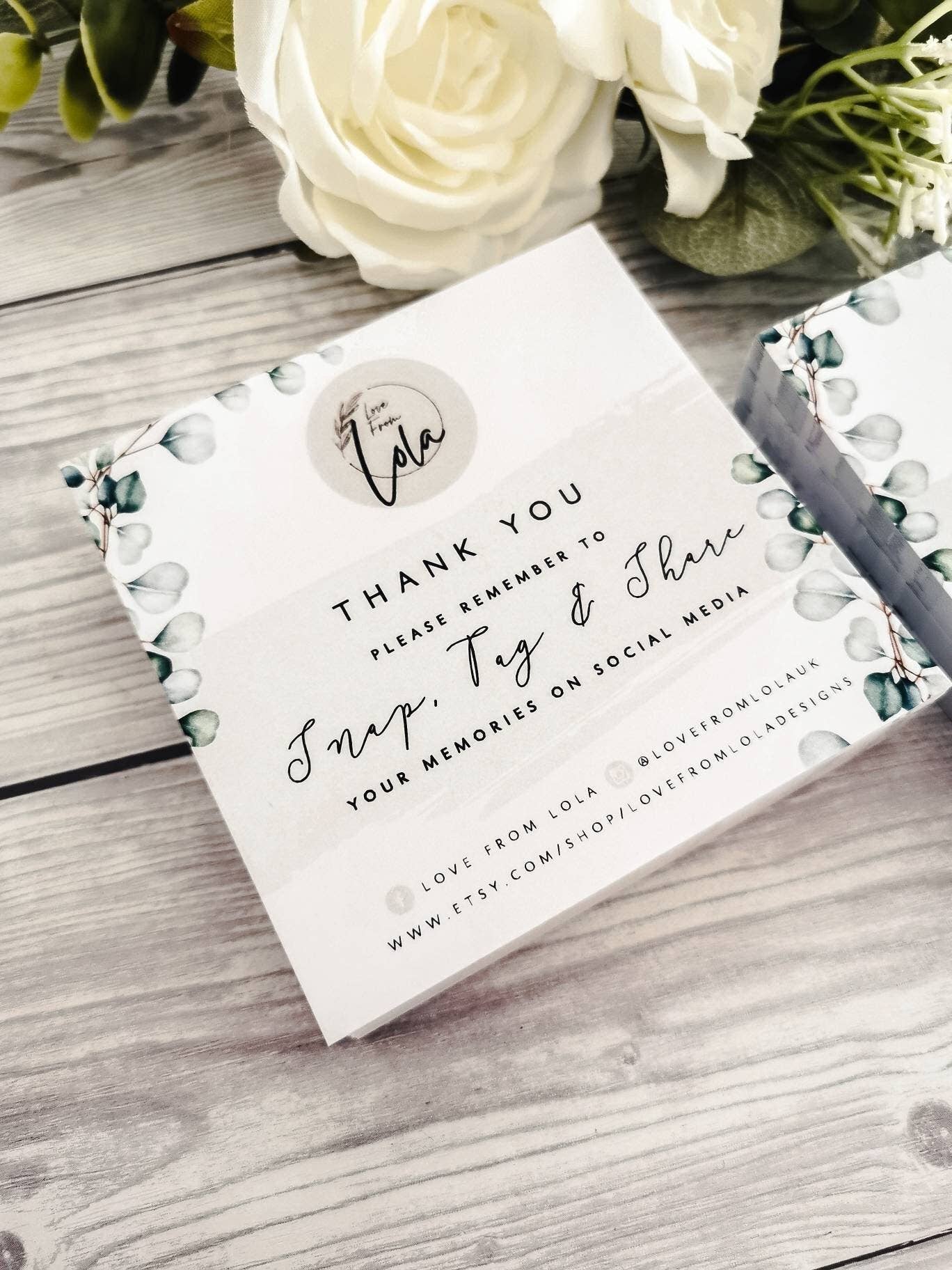 SR Creative Studio – wholesale Thank you card – Custom Business, Snap Tag, Compliment & Thank You Cards1