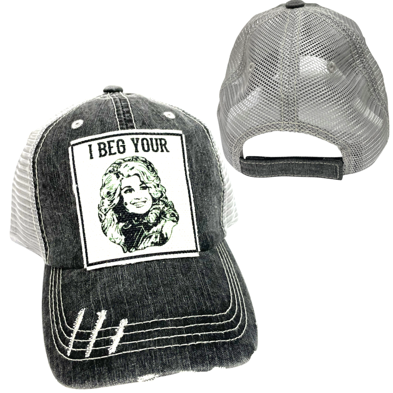 dkhandmade - Vente Casquette de camionneur – femme - JE VOUS EN PRIE VOTRE CASQUETTE | CHAPEAU DE FEMME | DÉTRESSÉ1