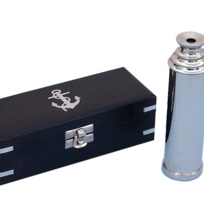 Télescope de luxe Captain's Chrome Spyglass 14" » avec B pour la vente par Hampton Ironworks