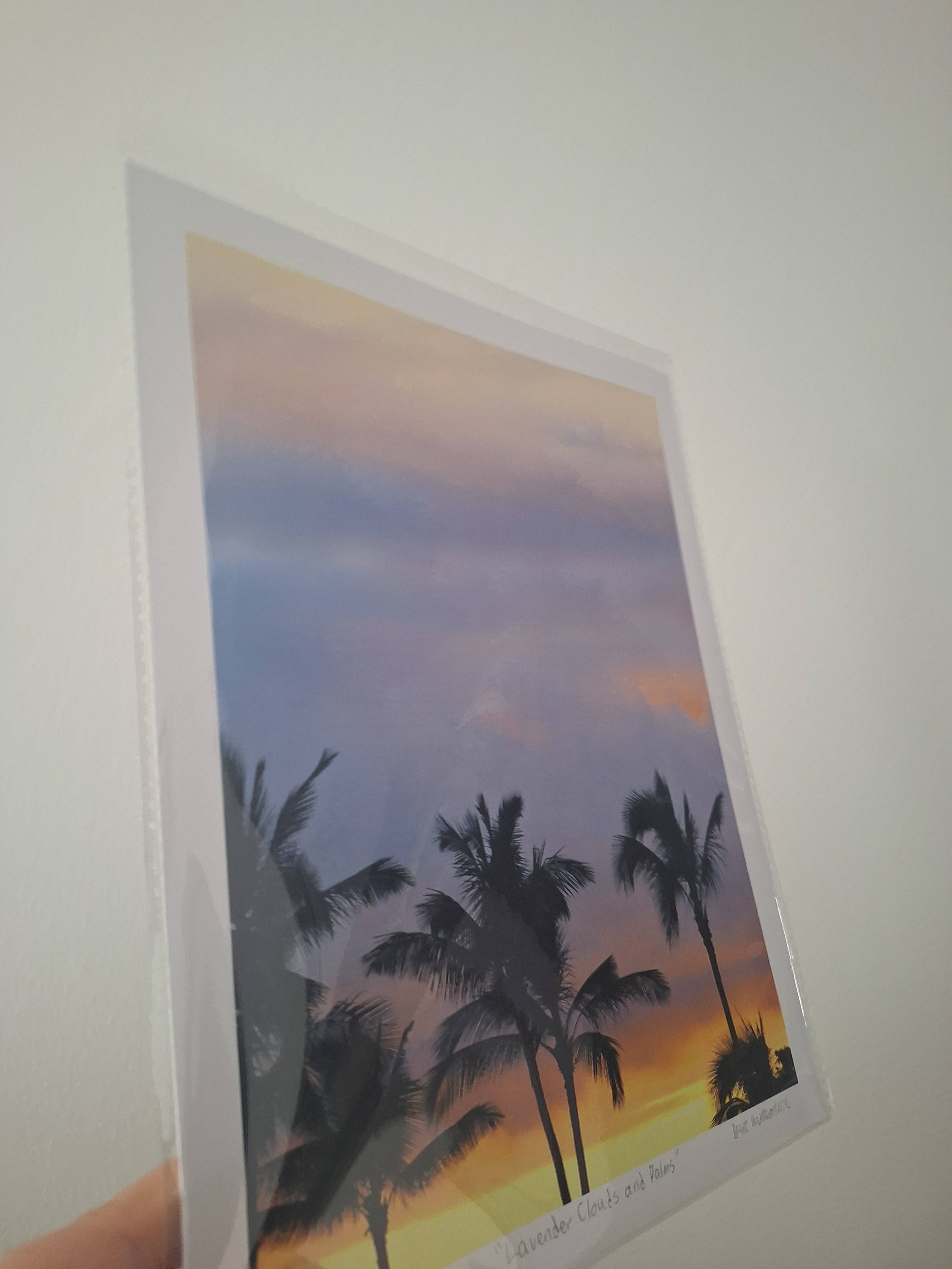 Gen Aumonier Art - Wholesale Art Print - Lavender Clouds & Palms 8"x10" Signed Photography Art Print5