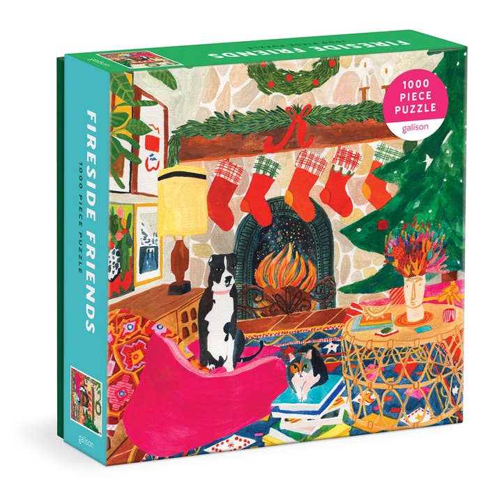 Chronicle Books - Wholesale Puzzle - Adult - Fireside Friends 1000 Piece Puzzle in Square Box