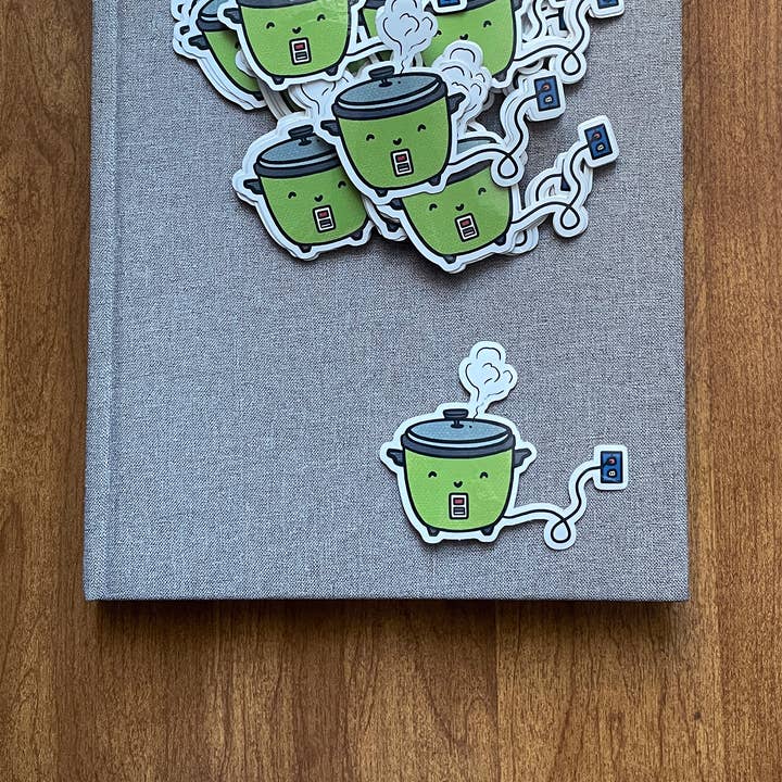 Lacelit | Stationery & Gifts by Kimberly Kuniko – wholesale Sticker – Genki Rice Cooker | Vinyl Die-Cut Sticker2