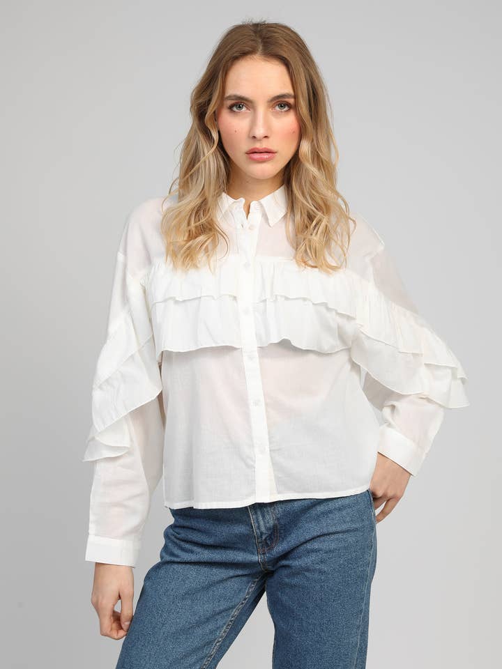 SUPREMA SHIRT white for wholesale by An'ge
