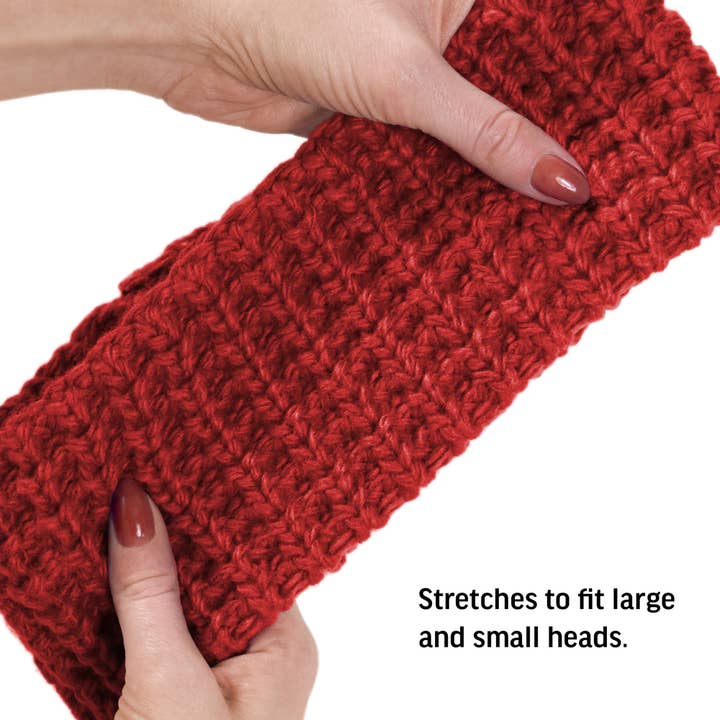 Little Earth Productions - Wholesale Fashion Headband - Women's - NCAA Ohio State Buckeyes Chunky Knit Headband2