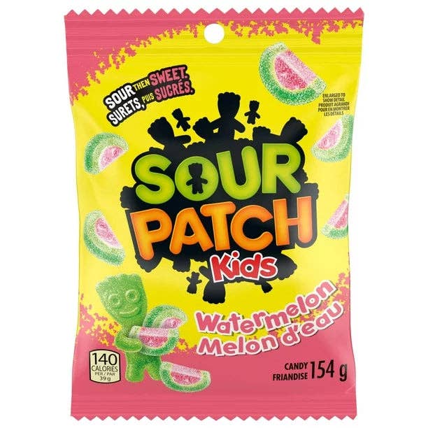Echo Sales America - Wholesale Gummy - Maynards Sour Patch Kids Watermelon 154 g, each