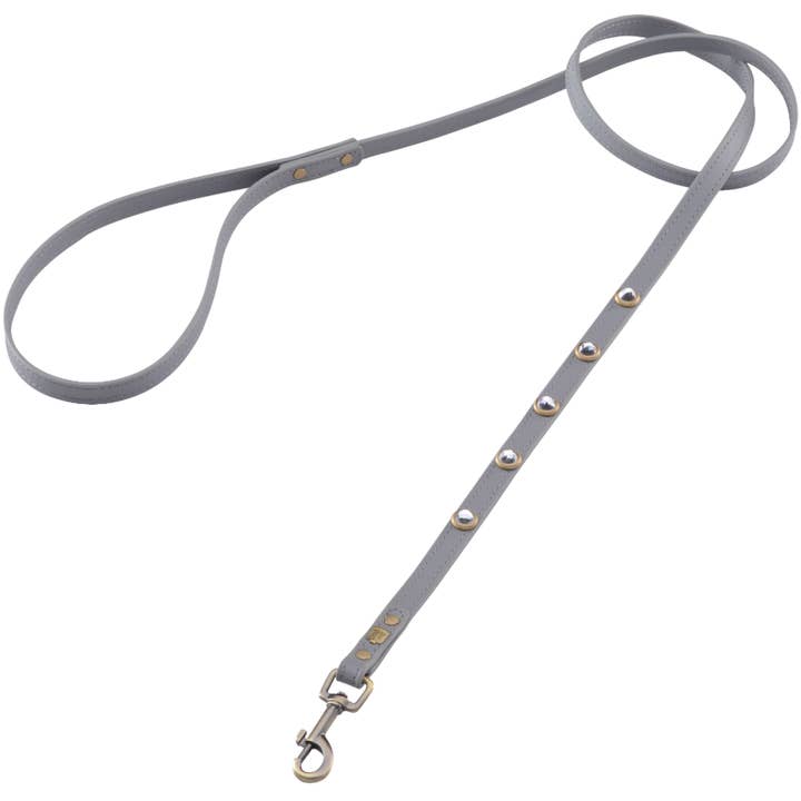 Dosha Dog - Wholesale Pet Collar - Dog - Mini Diamond Dog Collar/Leash - Gray, Rhinestones