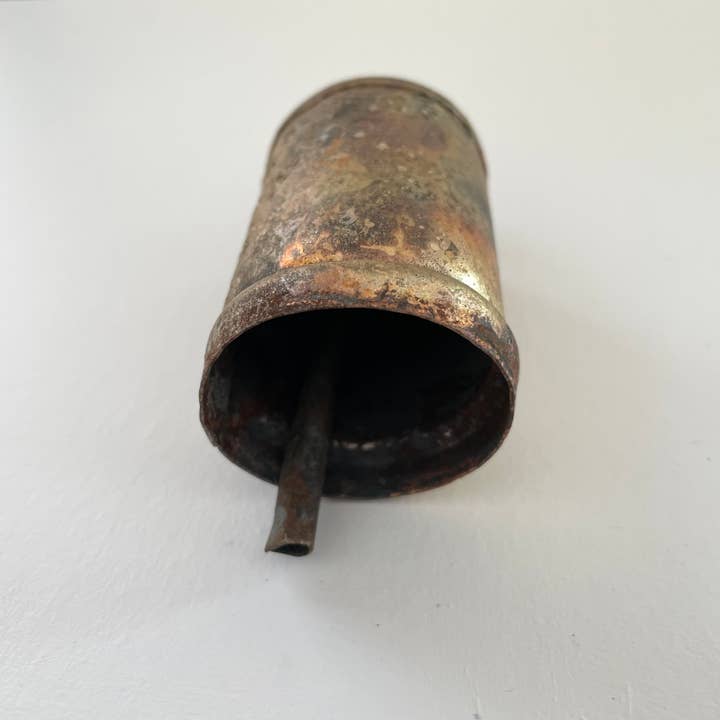 fort & field - Wholesale Bell - 3 1/2" rustic flat top tin brass finish bell metal striker2