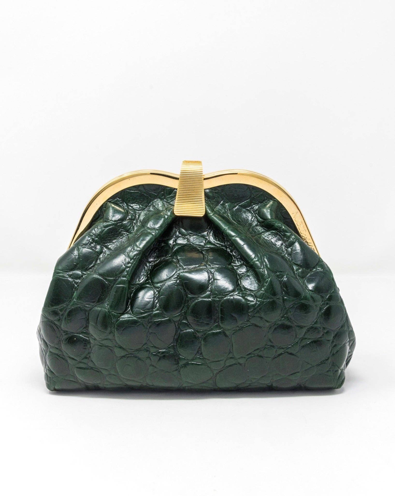 Nubes de Mazapan - Wholesale Top Handle Bag - Women's - CROCODILE-EFFECT LEATHER HANDBAG