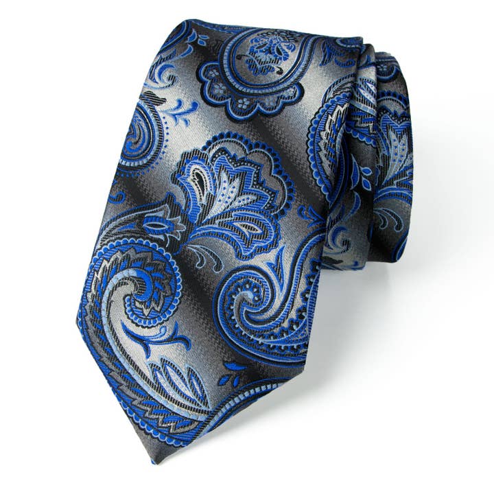 Men's Paisley Gradient Microfiber Woven Tie (STYLE:1728) for wholesale by Spring Notion