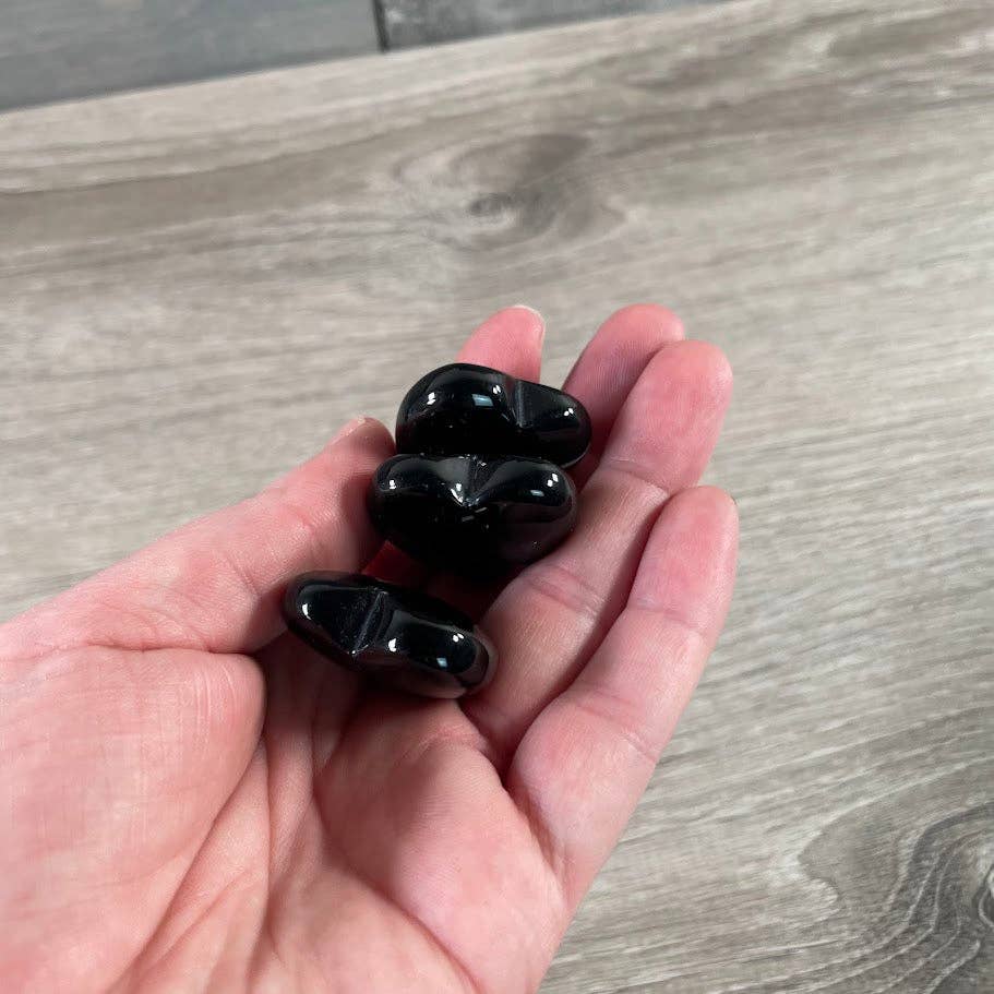 Keystone Crystals - Wholesale Spiritual Stone/Crystal - Obsidian Pocket Hearts – Black Crystal Hearts for Retailers5