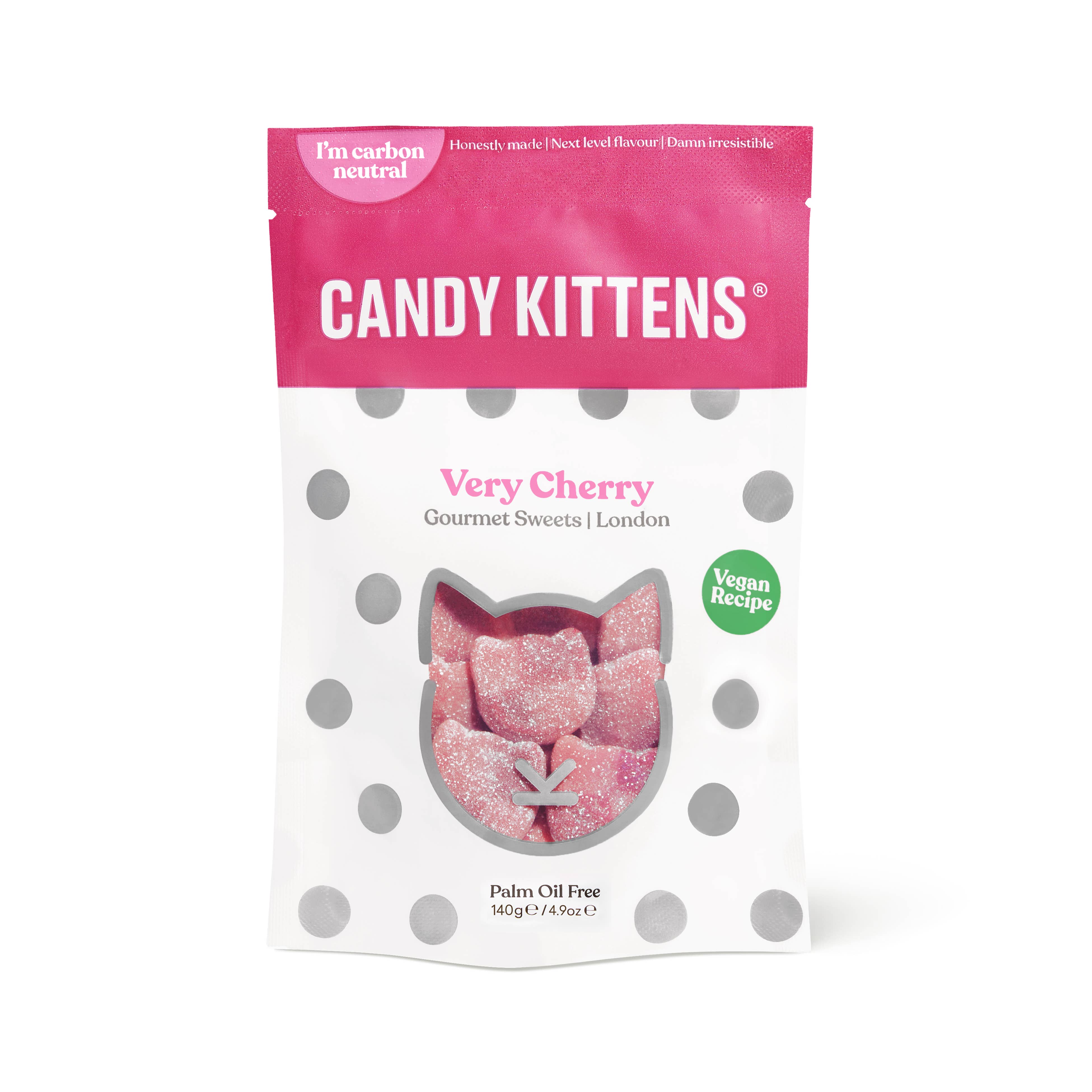 Belgium's Chocolate Source - Wholesale Gummy - Candy Kittens Very Cherry, 140g. / 4.9 oz. Pouches cs 10