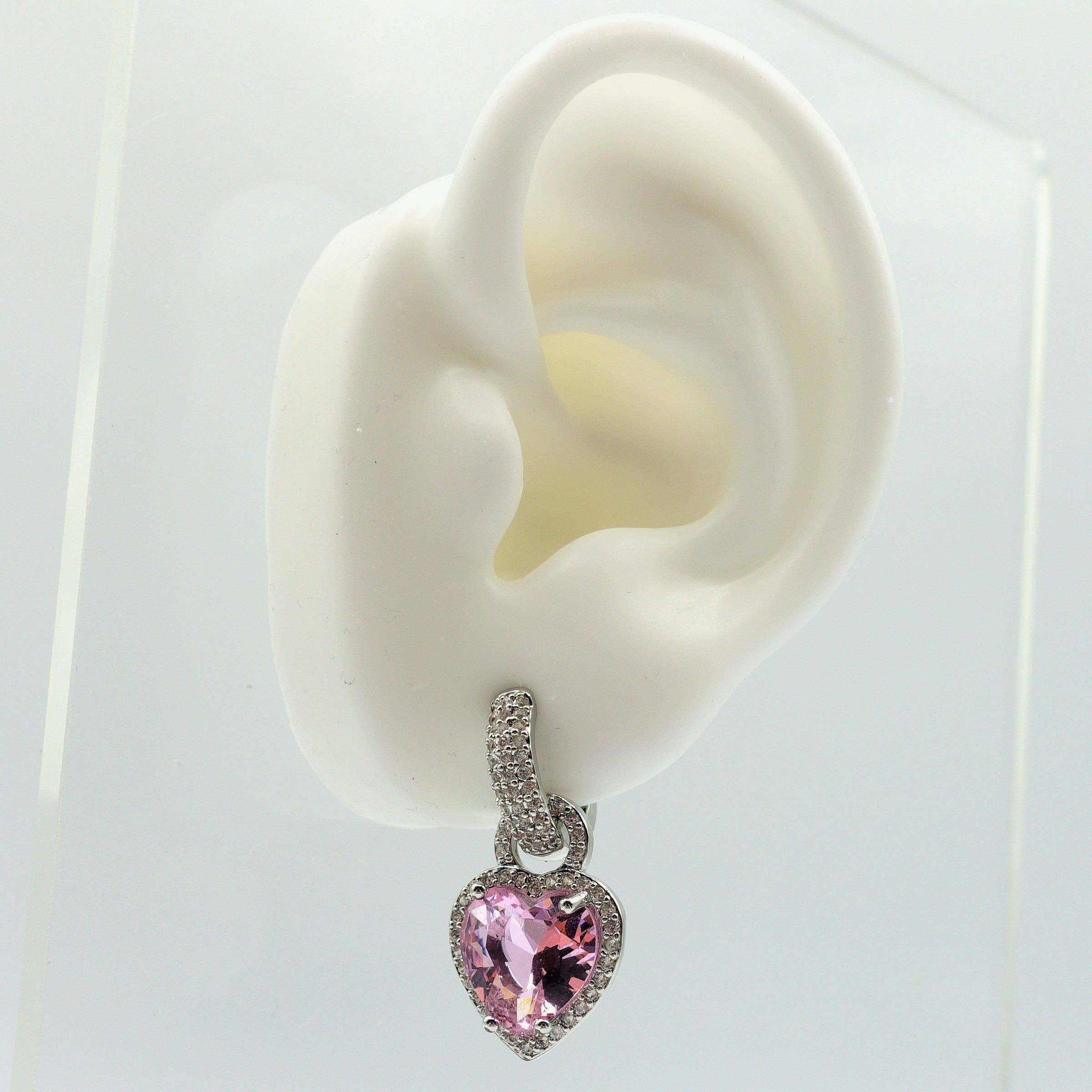 Daemon srls - Wholesale Hoop Earrings - AURORA HOOPS ~ Orecchini mini cerchi zirconati FULL in Cubic Zirconia a forma di cuore5