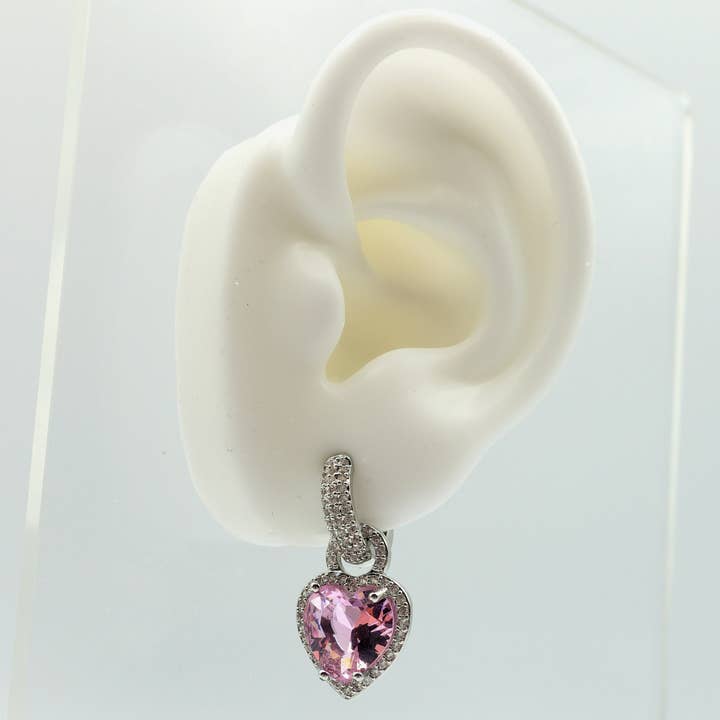 Daemon srls - Wholesale Hoop Earrings - AURORA HOOPS ~ Orecchini mini cerchi zirconati FULL in Cubic Zirconia a forma di cuore5