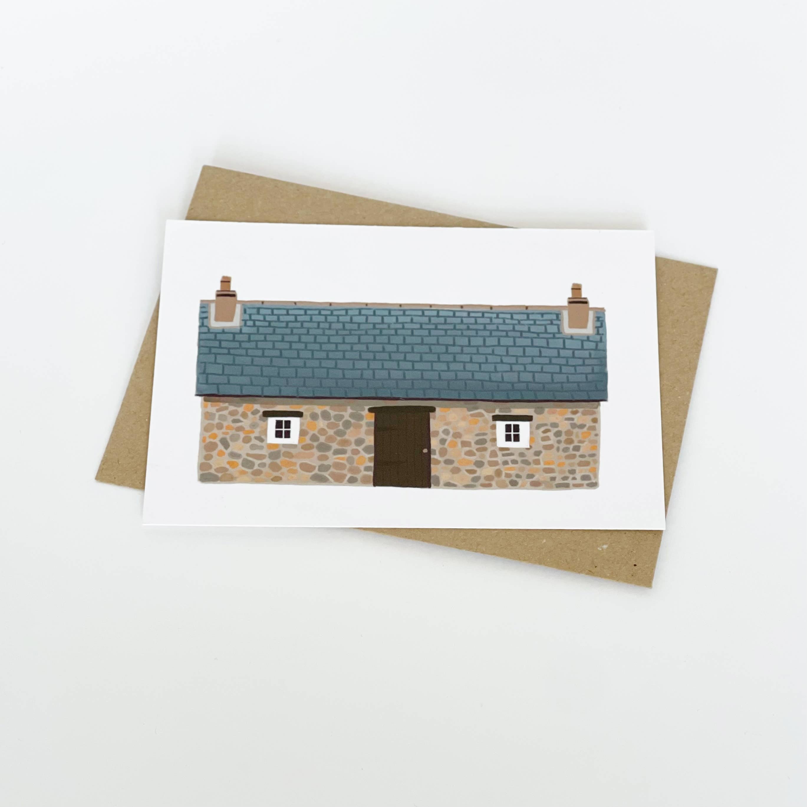 Lomond Paper Co – wholesale Everyday greeting card – Scottish Bothy - Colour Blank Card2