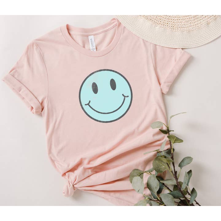 SMILEY FACE Grafisk Kortærmet T-shirt for engroshandel hos Shamaim