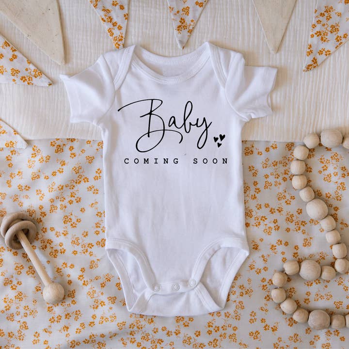 Claire and Bella - Wholesale Bodysuit (Non-Footed) - Baby - Baby Coming Soon Pregnancy Announcement Onesie