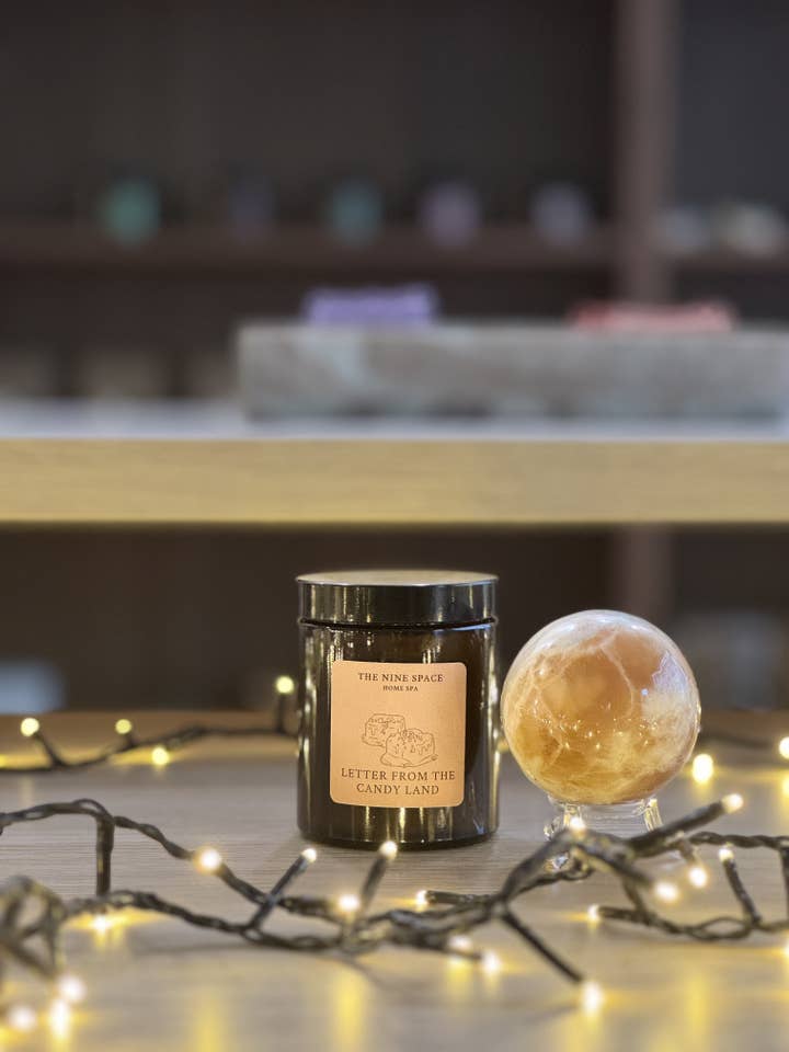 Letter from the CANDY LAND Candle - Brown Glass for wholesale by THE NINE SPACE