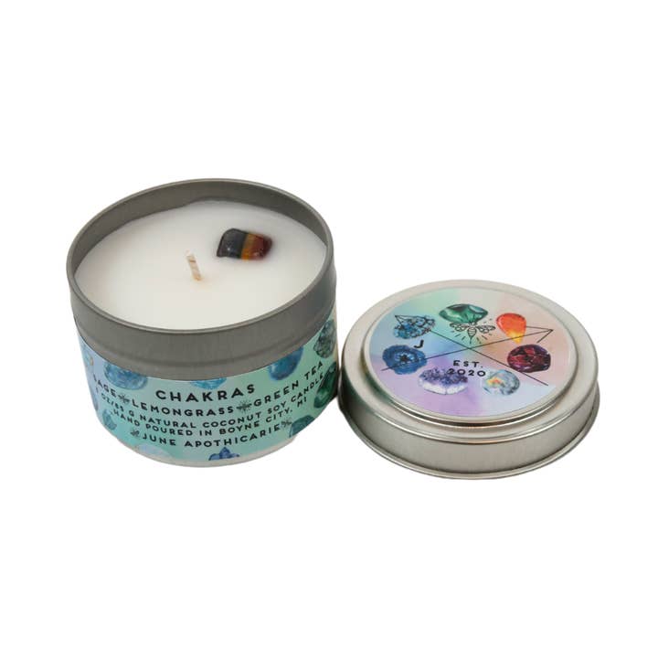 Chakras 4oz Travel Candle and other Purchase Wholesale rose quartz candle holder. Free Returns & Net 60 Terms on Faire trending on Faire.