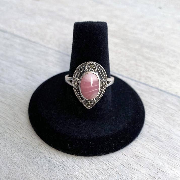 Jewel Cult - Venta al por mayor Anillos grandes/de cóctel - Anillo de plata de ley con madreperla rosa Wild Dreamer