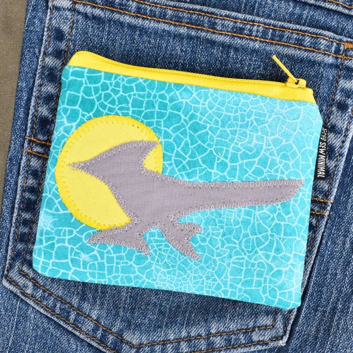 Mini pochette zippée - Roadrunner - Recyclée et fabriquée à la main aux États-Unis pour la vente par Sew Minimal